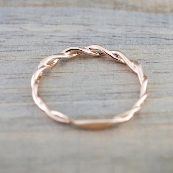 NEW Rose Gold Diamond Twisted Eternity Ring - Picture 5 of 5